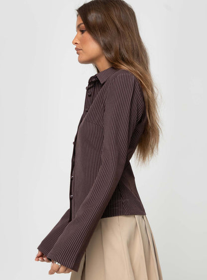 Jess Pinstripe Blouse