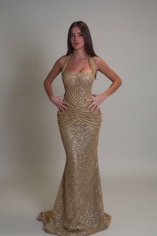 Gold Lisa Maxi Dress